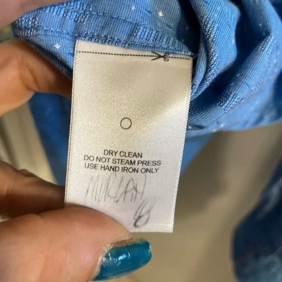 Robert Graham Fully Embroidered Light Blue Designer Dress Shirt Mens 2XLT TALL - Picture 11 of 16